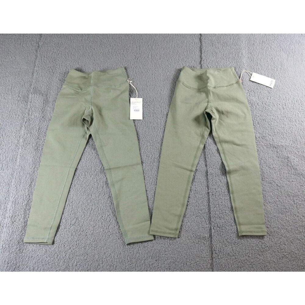 New Mate The Label Legging Lot of 2 Xs Green Organic USA